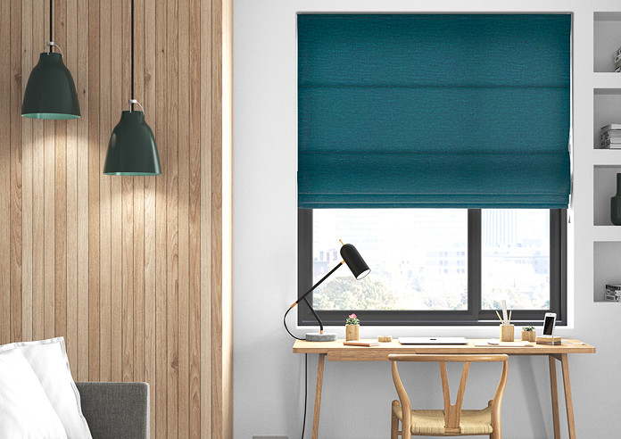 Maurice, Teal - Roman Blind - Image 3